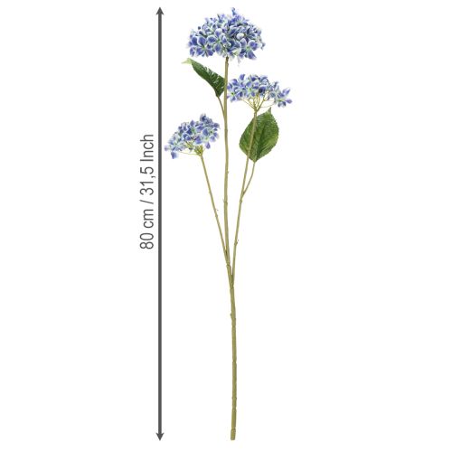 tételeket Hortenzia virágzó ág stílusos lakberendezési tárgynak, 80 cm, 2 darab