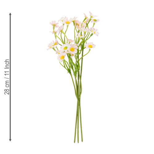 tételeket Műkamilla csokor, élénk és könnyen kezelhető lakberendezési tárgy, 28 cm, 3 darab