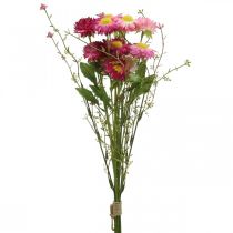 tételeket Rhodanthe rózsaszín-rózsaszín, selyem virágok, műnövény, szalmavirág csokor L46cm
