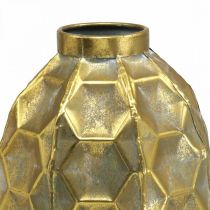 tételeket Vintage váza arany virág váza méhsejt megjelenés Ø22,5cm H31cm