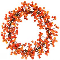 tételeket Bogyókoszorú dekoratív gyűrűs bogyók piros narancssárga mesterséges Ø30cm