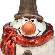 tételeket Kerámia hóember figura, fehér, 6,9cm – téli karácsonyi dekoráció – 6 db