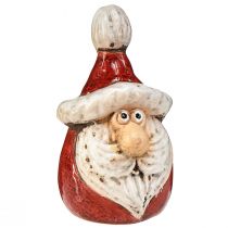 tételeket Aranyos kerámia Mikulás figura, piros-fehér, 10cm - tökéletes karácsonyi dekoráció - 4 db