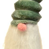 tételeket Ünnepi gnóm spirálzöld kalappal és fehér szakállal 65cm - Skandináv karácsonyi varázslat az otthonodba - 2db