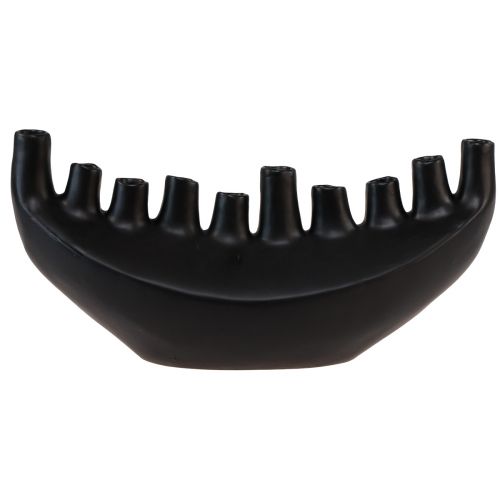 tételeket Váza kerámia hajó asztaldísz fekete absztrakt modern H15cm