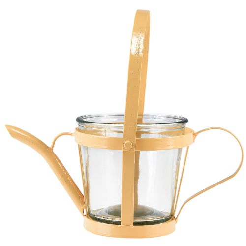 tételeket Lámpás üveg dekoratív öntözőkanna fém narancs Ø14cm H13cm