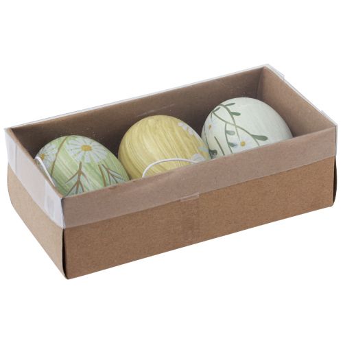 tételeket Dekoratív húsvéti tojás akasztható virágokhoz márványozott 7cm 3db