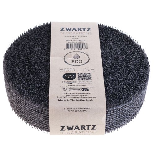 tételeket Juta szalag háló szalag deco szalag juta barna taupe 5cm 40m