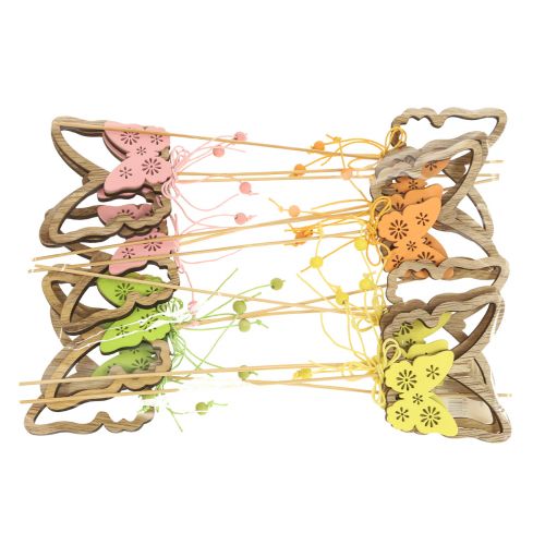 Floristik24 Virágdugó pillangó díszdugó fa 8,5x7cm 12 db