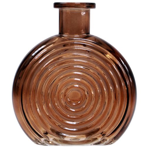 Floristik24 Üvegvázák retro mini vázák üvegbarna bézs H13,5cm 2db