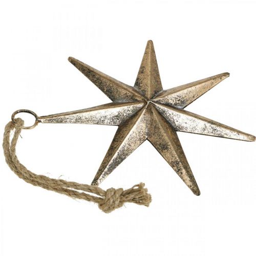 tételeket Karácsonyi dekoráció csillag medál arany antik megjelenés 19,5cm