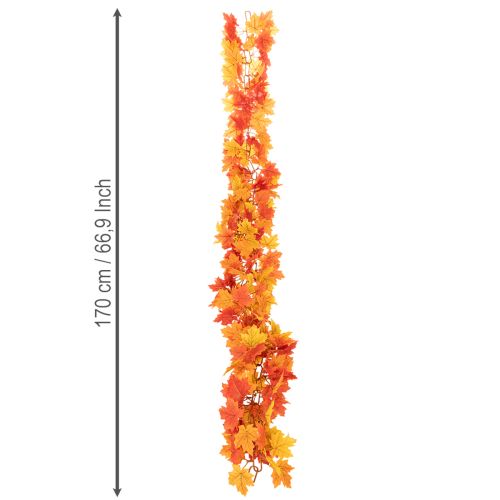 tételeket Mű juharlevél girland, őszi dekoráció, 170cm