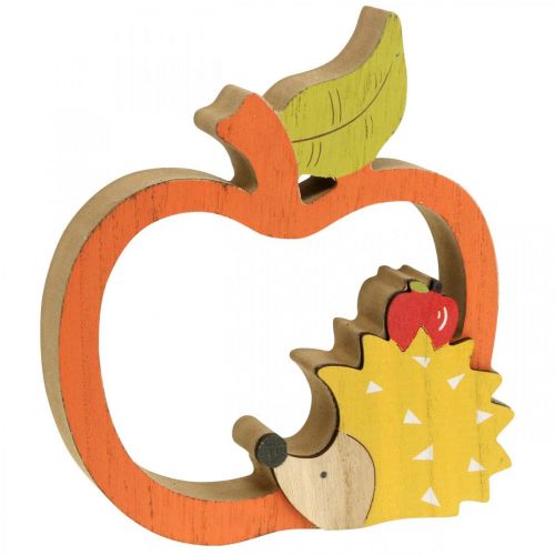 tételeket Dekoratív figura ősz, alma sünnel, fa dekoráció 16,5×15cm 3db