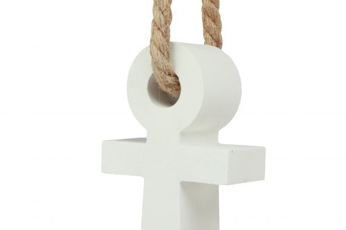 Floristik24 Beton dekoratív horgony fehér natúr tengeri 18cmx4.5cmx22cm