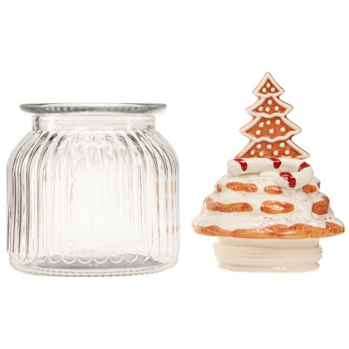 tételeket Karácsonyi bonbonniere üveg, fenyő sütisüveg Ø11cm H21cm