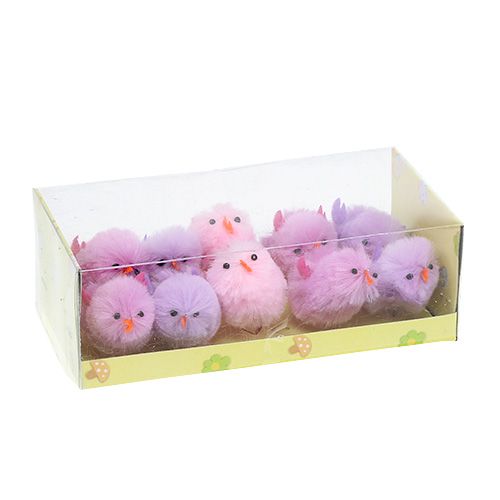 Floristik24 Zsenília csaj Húsvéti csaj lila, rózsaszín tavaszi dekoráció 10db