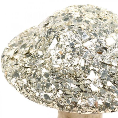 Floristik24 Deco gombás fa gomba arany mozaik mintával H17cm