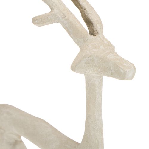 tételeket Dekoratív rénszarvas fémfigura, szürke agyag optika, H35cm