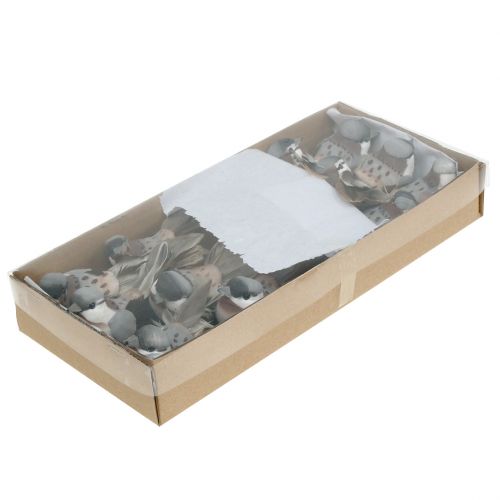 Floristik24 Dekoratív madárszürke, barna 8,5cm 12db