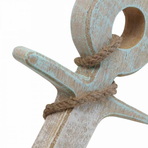 tételeket Anchor Deco Wood Maritime Deco White Blue 24,5cmx14,5cm