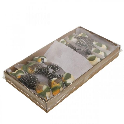 Floristik24 Díszmadarak minimadár drótrugós dekoráció 3×6cm 12db