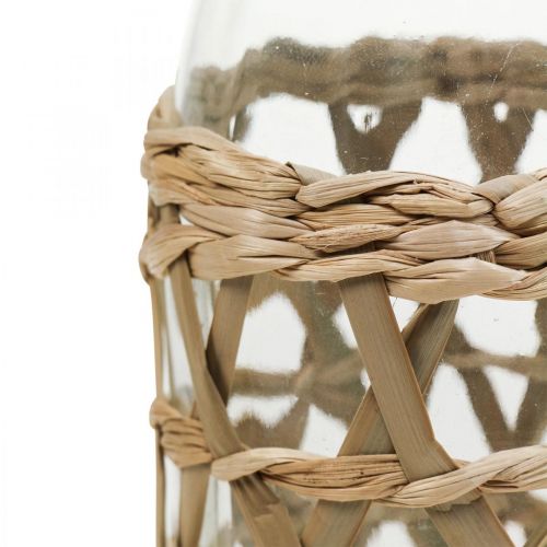 tételeket Deco palack üveg üvegüveg dekoráció fonott Ø9,5cm H31cm