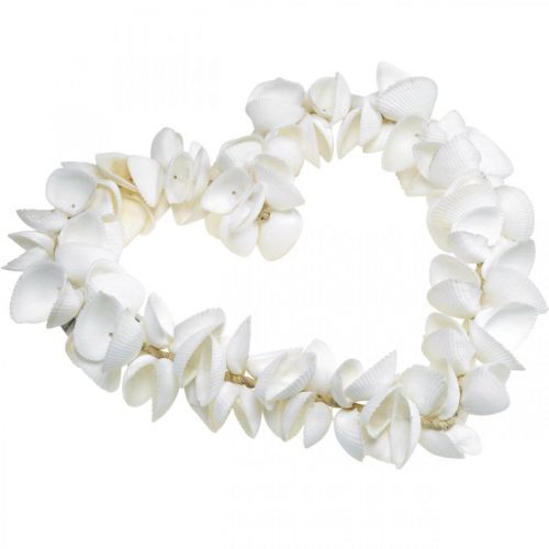 Floristik24 Kagyló szív, tengeri Valentin-napi dekoráció, kagylóból készült dekoratív szív, tengeri dekoráció 34×34cm