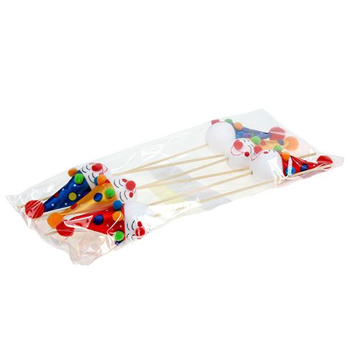 Floristik24 Dekostecker bohócparti dekoráció asztali dekoráció 6db