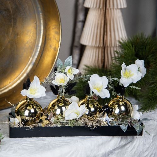 tételeket Dekoratív tálca fém fa fém tálca fa talp 40x13x3cm