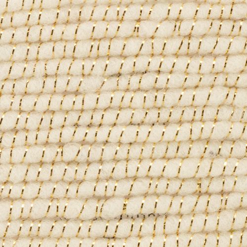 tételeket Fehér gyapjúzsinór arany szállal, 5m x 5mm dróttal, díszítéshez és kézműveskedéshez