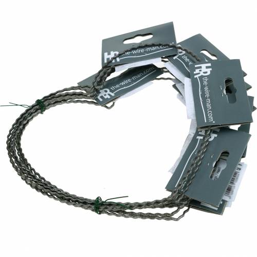 tételeket Drótszívek 20cm hullámgyűrűk koszorú karika szív 10 db