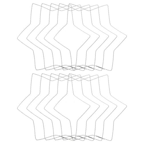 tételeket Drót csillag hullámgyűrű drótcsillag koszorúkhoz 30cm 10 db