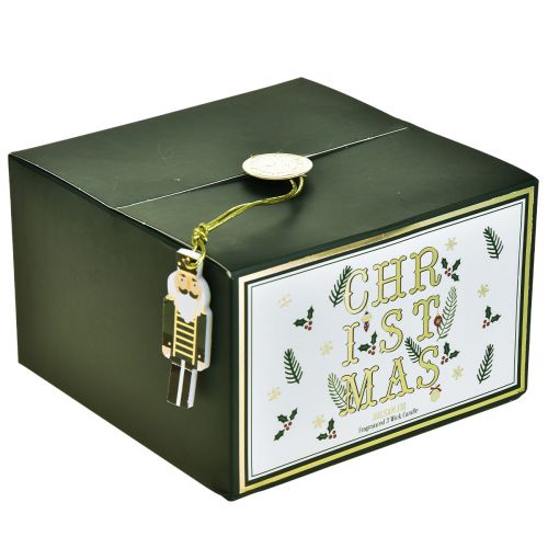 Floristik24 Három kanócú gyertya Karácsonyi illatos gyertya üvegfenyőben Ø13cm