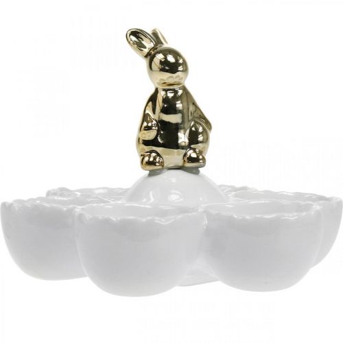 Floristik24 Tojáspohár Húsvéti tojástál kerámia tojástál nyúl Ø15cm