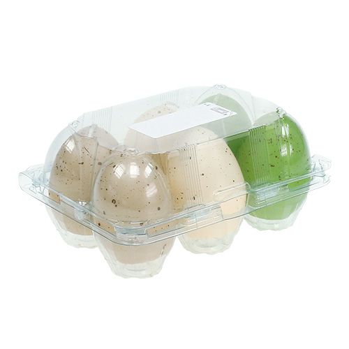 Floristik24 Tojás gyertyák 3 színű 6,5cm 6db