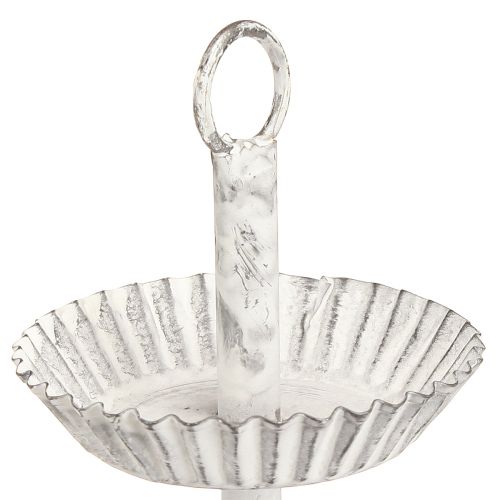 tételeket Fém 3 rétegű tálca, fehér H23 cm