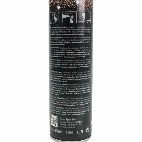 Floristik24 Glitter Spray Copper Glitter Spray festék spray 400ml