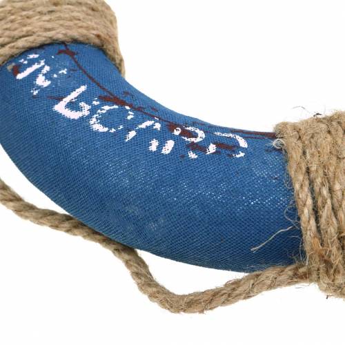 Floristik24 Dekoratív mentőgyűrű hungarocell kék piros fehér Ø20cm válogatott 2db