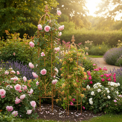 tételeket Kerti rács, kúszónövényekhez és más futónövényekhez, ideális kerttervezés, 108 cm, 2 darabos szett.