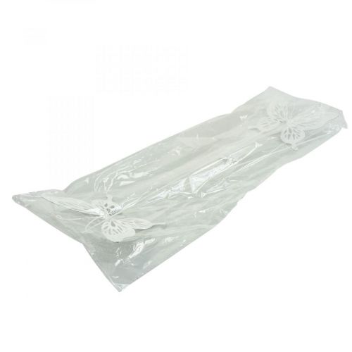 Floristik24 Kerti karók fém pillangó fehér 14×12,5/52cm 2db