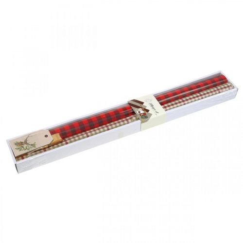 tételeket Csomagolópapír selyemszalaggal és címkékkel 4 lap 50 × 70 cm-es készletben