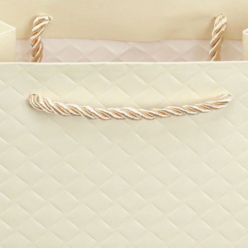 tételeket Ajándékzacskó papír ajándéktáska krém 18×10×23cm 1 db