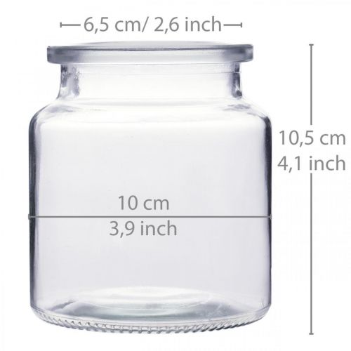 Floristik24 Üveg edény töltéshez, virágváza, asztaldísz, üveglámpás 2db