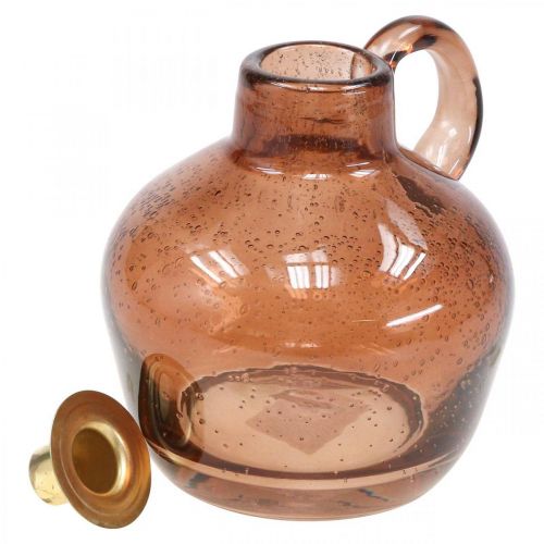 tételeket Gyertyatartó üvegrúd gyertyabarna dekoratív kancsóüveg H15,5cm