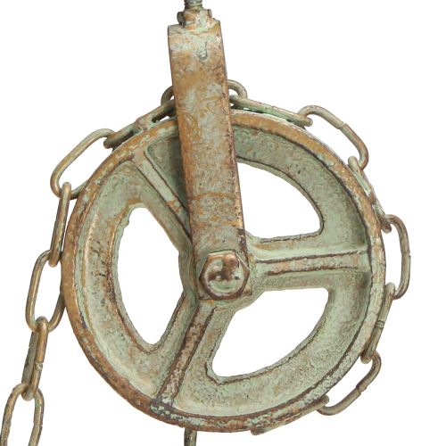 tételeket Fém harang faldísz antik patinás tartóval H58cm