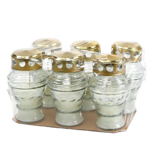 Floristik24 Sír világos fehér H13cm 6db