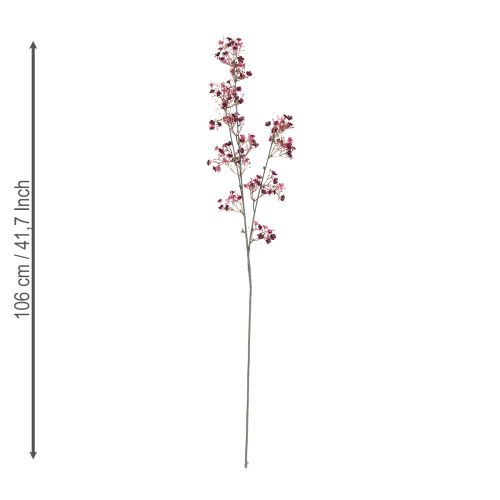 tételeket Gypsophila művirág babalevegő bordó 106cm 2db