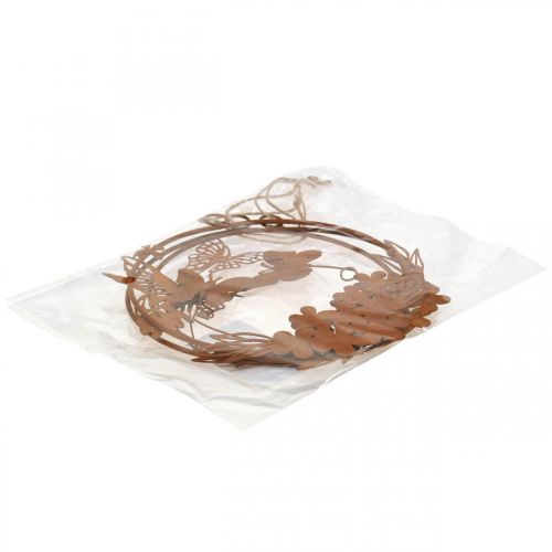 Floristik24 Ablak dekoráció rugós, függő dekoráció fal fém rozsda megjelenés 18/18,5cm 3db