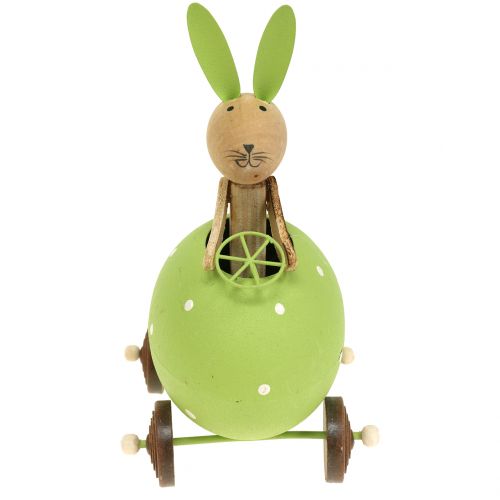 Floristik24 Nyuszi a tojáskocsiban 15cm x 8cm x 7,5cm 3db