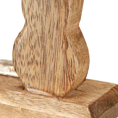 tételeket Dekoratív Rabbit Metal & Wood – Modern húsvéti figura natúr kivitelben 22cm 2 db